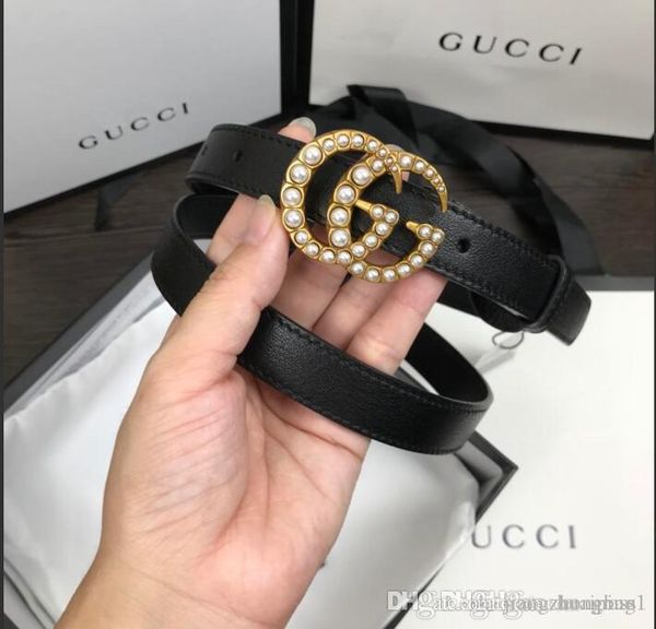 

дизайнер высокое качество классический 100% кожаный ремень жемчужная пряжка бесплатная доставка + оригинальная коробка, Black;brown