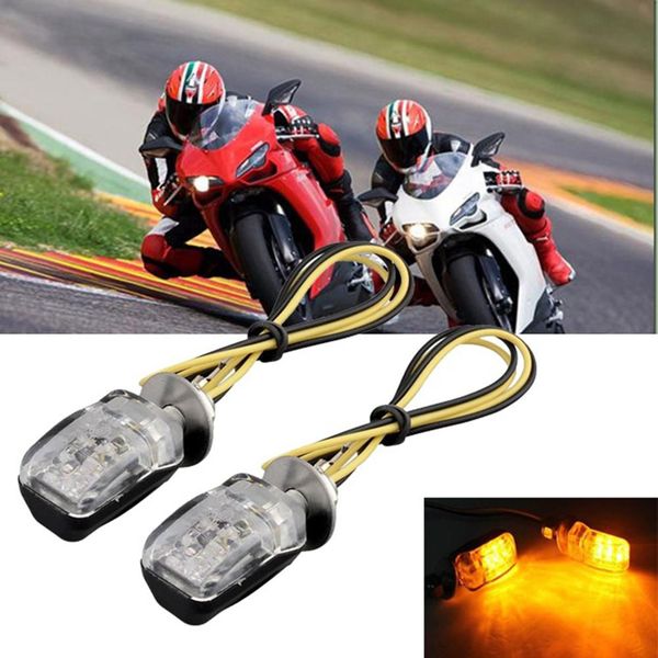 

1 pair 12v universal motorcycle led mini turn signal lights blinker indicator universal fit