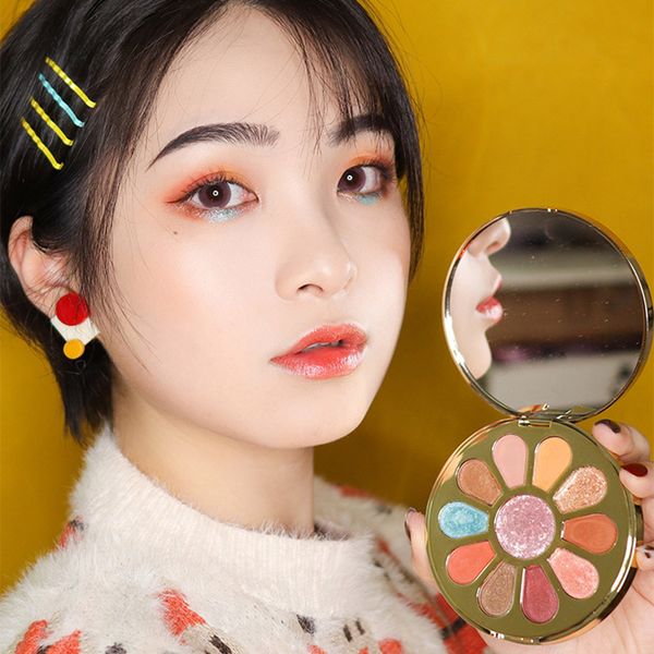 

2019 blingbling quicksand eyeshadow palette pigment glitter matte makeup tool wyt77