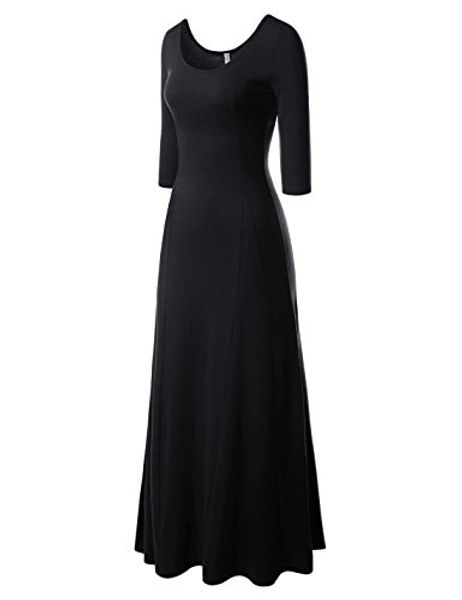 

nearkin женское платье макси с вырезом и эластичным макси, Black;gray