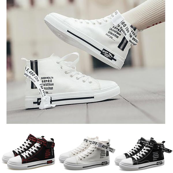

men women skateboard shoes triple red white black breathable comfortable style designer trainers sneakers outdoor shoes 35-44, White;red