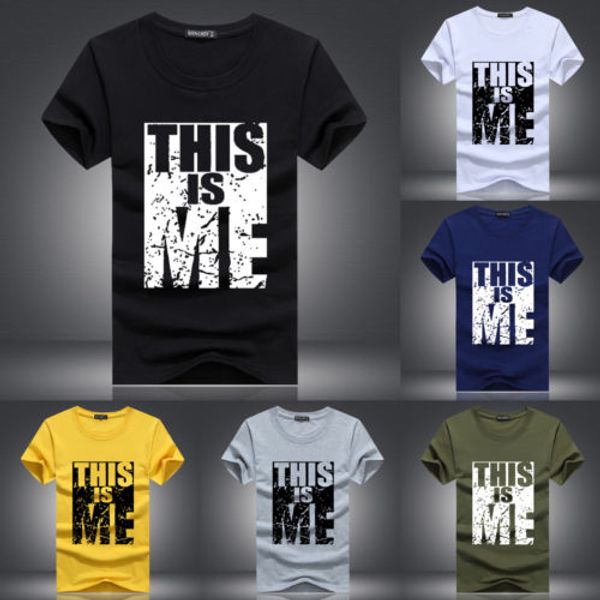 

2018 новый мужской slim fit tee o-образным вырезом круглый вырез с коротким рукавом бег футболки топ блузка, Black;blue