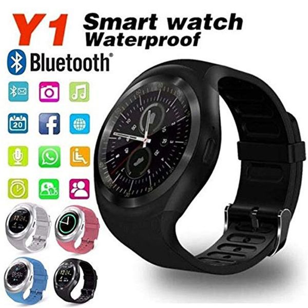 

agele bluetooth y1 smart watch relogio android smartwatch phone call gsm sim remote camera information display sports pedometer four colors