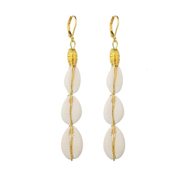 

ornament ornament bocimi second long fund conch shell earrings earring ear nail, Golden