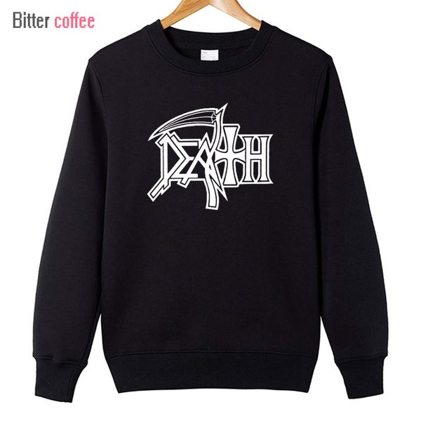 

2017 death hoodies rock band heavy metal hoodies men casual round neck novelty funny man's clothing & sweatshirts, Black