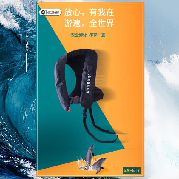 

xingdun rock fishing automatic en inflatable life jacket professional fishing portable large buoyancy boat vest