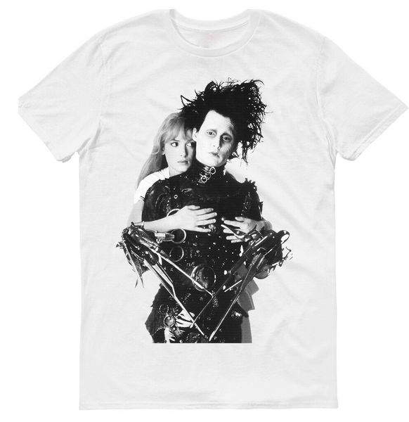 

edward scissorhands,movie,100% cotton,men's t-shirt.,e0663 fashion summer paried t shirts tee, White;black