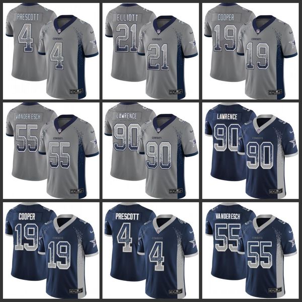 

Dalla 13 nfl 13 cowboy men 4 dak pre cott 21 elliott 55 vander e ch 19 cooper 90 lawrence drift fa hion color ru h limited jer ey, Black