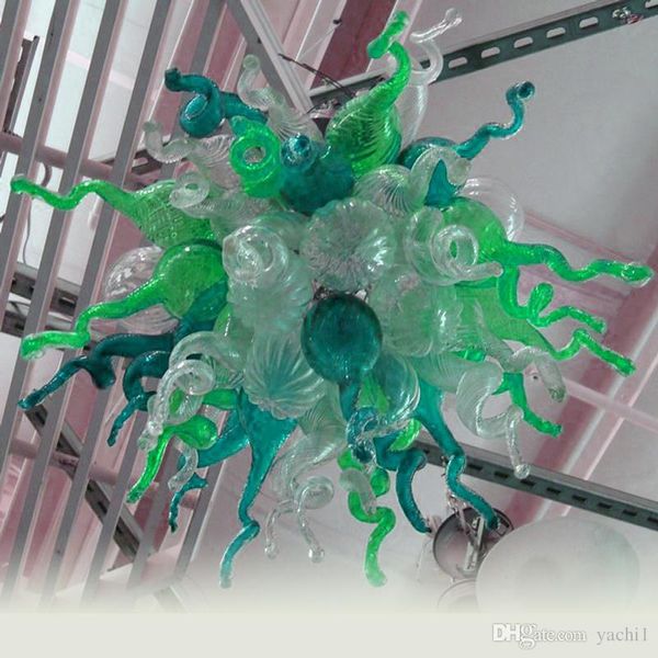 

художественный стиль зеленый рука выдувное стекло декоративные кристалл подвеска свет led лобби гостиной спальня потолочные светильники из м