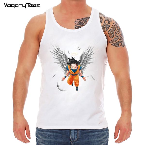 

new 2019 z tank men summer super sugoku cosplay anime bad black goku clothing homme, White;black