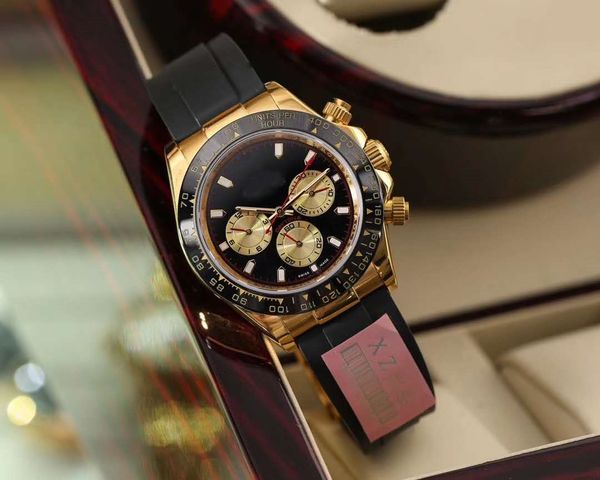 

luxury men's watch super waterproof mechanical movement sapphire glass mirror 41mm stainless steel case rubber strap, Slivery;brown