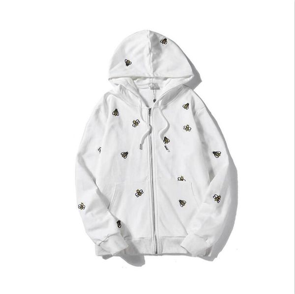 

dr brand designer mens hoodies with bees cardigan hommes luxury hoodies sweatshirts famous streetwear branded jackets clothing, Black;brown
