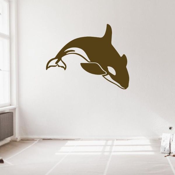 

new wild orca whale jumping into water animals wall art home bedroom and l room decoration removable a001241