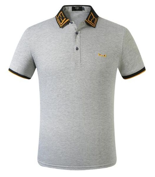 

ff new mens designers summer polo embroidery mens polo shirts fashion shirt men women high street casual tees size m-3xl b02, White;black