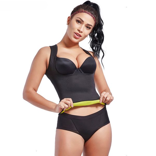 

body shapers women womens sweat waist trainer slimming vest waist trainer body shaper for weight loss shapewear neoprene shapers, Black;white