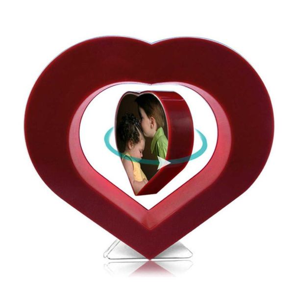 

2017 floating p frame red heart magnetic levitation pictures frame magnetic suspension p home office decoration