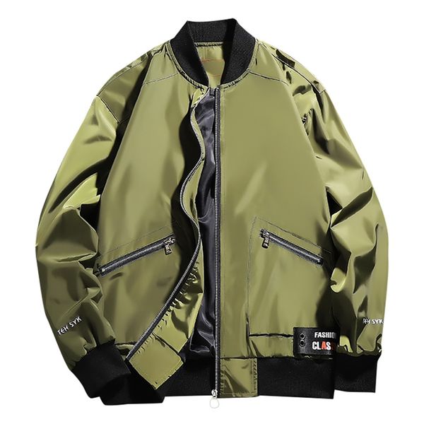

ishowtienda bomber men jacket hip hop patch designs slim fit pilot bomber jacket coat men jackets plus size 9m3, Black;brown