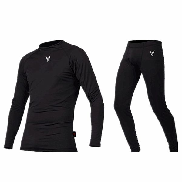 

car racing motorcycle thermal underwear set men's motorbike skiing winter warm base layers tight long johns & pants set