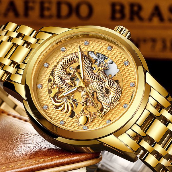 

2019 new business affairs dragon fashion name roles automatic quartz mens mechanical watches geneva minion diamond watch master casual hot, Slivery;brown