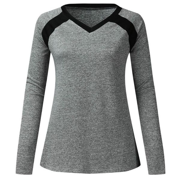 

sagace women's blouse women's long sleeve solid color yoga sports t-shirt sports wear for women gym blouse, Black;blue