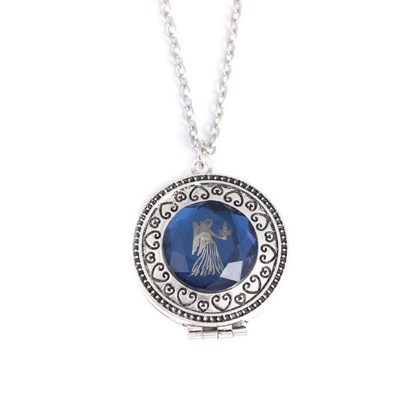 

aroma diffuser necklace open lockets pendant perfume essential oil aromatherapy locket necklace, Silver