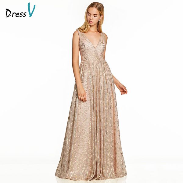 

dressv pink long evening dress gilding backless v neck wedding party formal dress a line tulle evening dresses, White;black