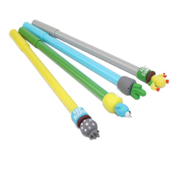 

40 pcs gel pen for writing stationery wholesale the cactus neutral pen fresh and creative silicone is lovely school supplies