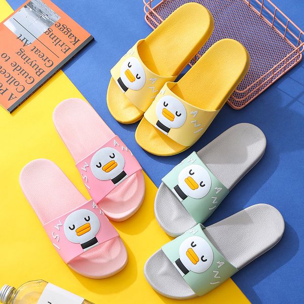

women men plastic summer slippers cotton cute pattern home couples non-slip home sandals flat slides shoes, Black