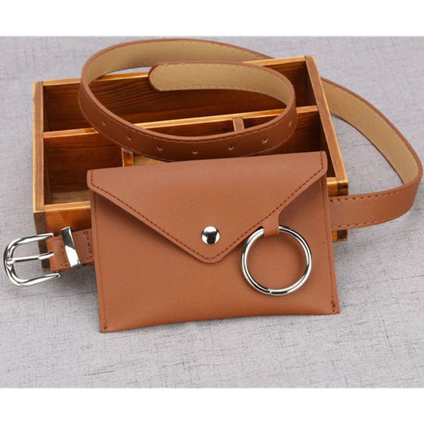 

fashon pu leather women solid waist pack fanny pack lady bum bag