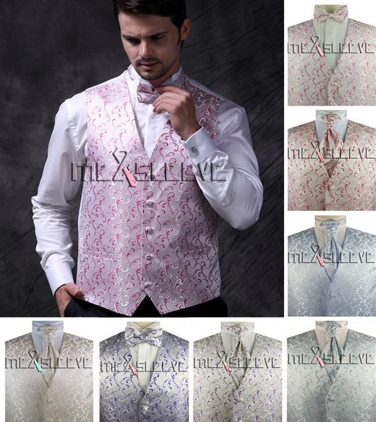 

man business waistcoat men jacket vest slim fit casual vests v neck formal fashion swirl microfiber tailored tuxedo vest set for wedding, White;black