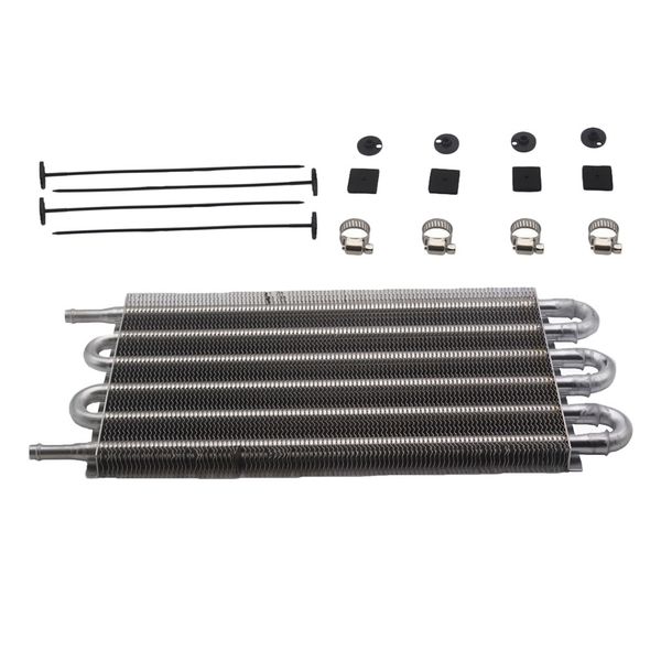 

6 row car radiator remote aluminum transmission oil cooler+ hose