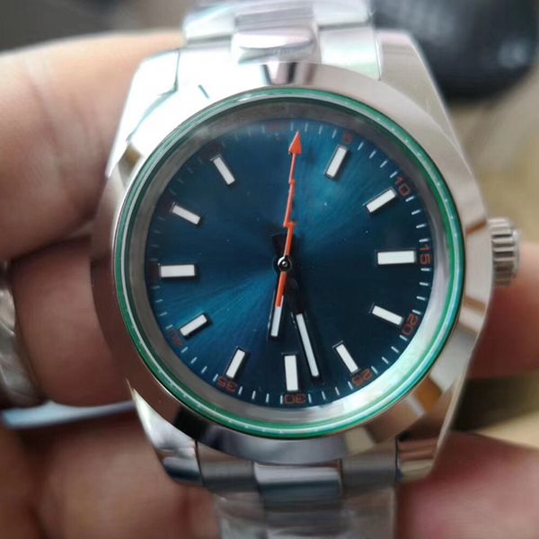 

watch exporer,air king 36mm blue dial oyster perpetual 2813 automatic movement mens watches, Slivery;brown