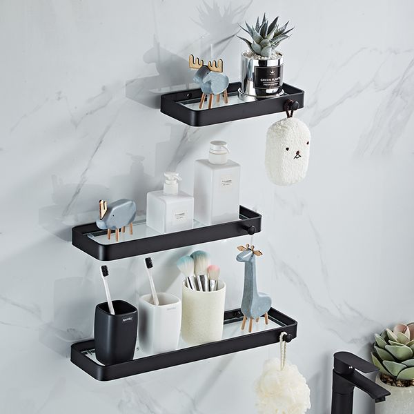 

tempered glass bathroom organizer shelf toilet shower rack shelf bathroom makeup organizer accessories rack