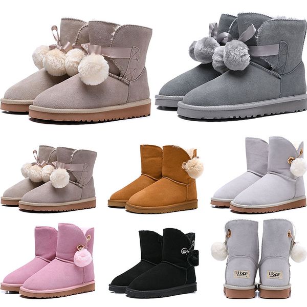 

2020 women boots Australia Classic snow Boots WGG tall real leather Bailey Hairball girl winter desinger Keep warm size 36-41