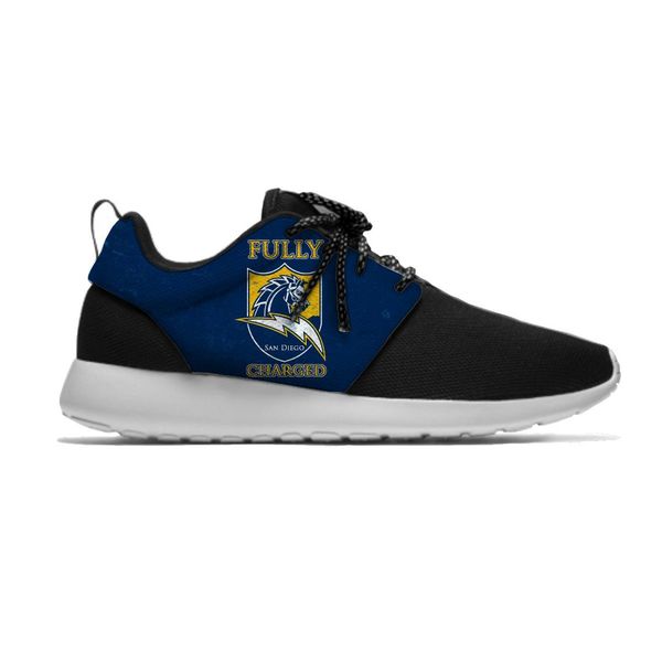 

chargers breathable casual sneakers men/women lightweight sport shoes san diego football fans running meshy shoes