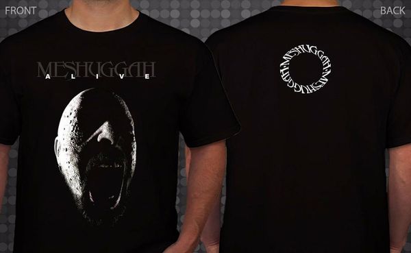 

meshuggah -alive- swedish extreme metal band,t_shirt-sizes:s to 3xl 2 side, White;black
