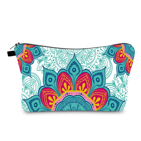 

popular mandala printed pattern cosmetic bag handbag womens makeup bag multi-function storage wash bag