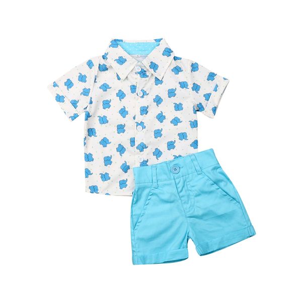 

toddler kids baby boy gentleman clothes shirt shorts pants formal outfit us, White
