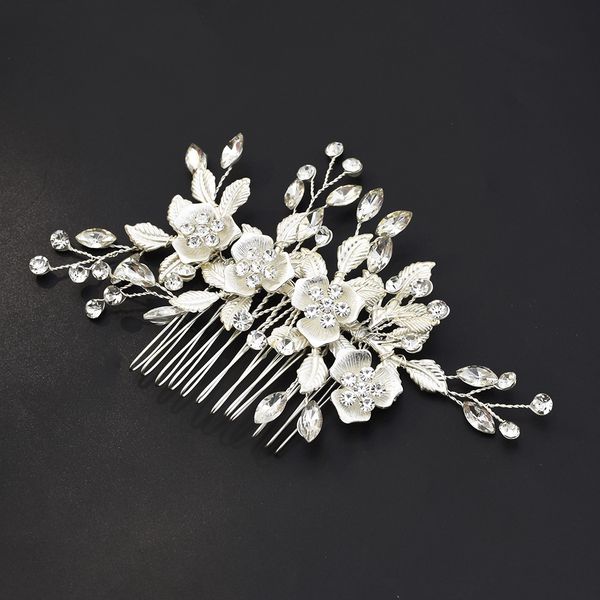 

bridal hair accessories crystal peals hair combs wedding clips accessories jewelry handmade women ornaments headpieces, Golden;white