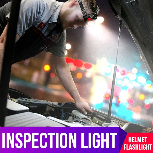 

hlxg 1pcs mini helmet led headlight car inspection repair tools multifunction motorcycle head-mounted emergency lamp