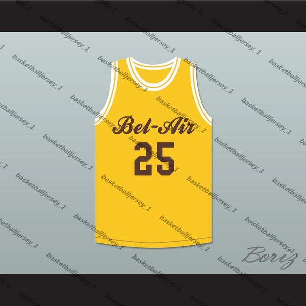 

jazzy jeff 36 bel-air academy желтый баскетбол джерси deluxe-2, Black;red