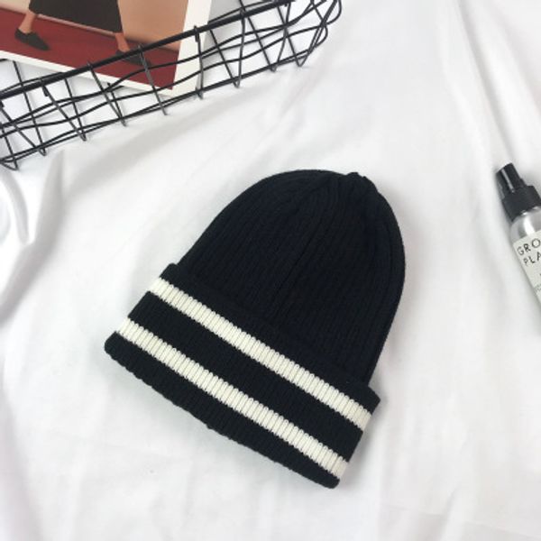 

thicker stripe skis sports beanies 2018 men's skullies hat bonnet winter beanie knitted wool hat plus velvet cap hats for men