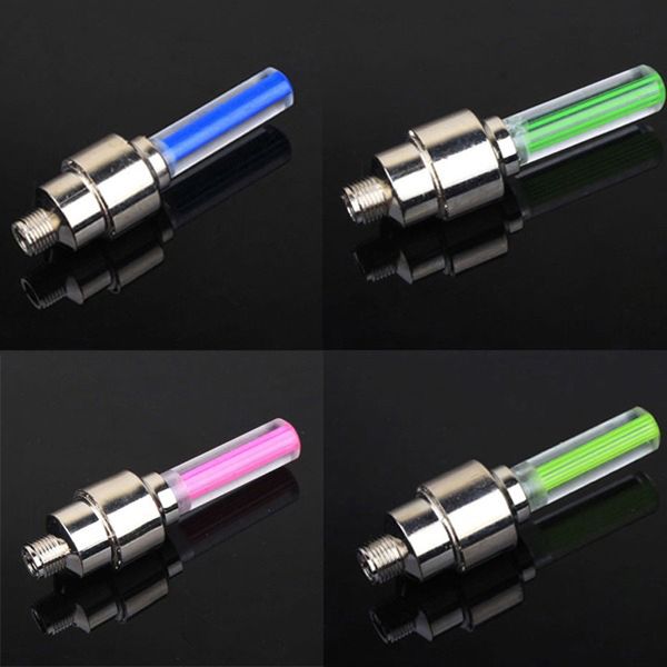 

2 pcs bicycle valve lights wheel spokes tire led light wheel lights with battery pre-installed wheel spoke cycling bike accesso