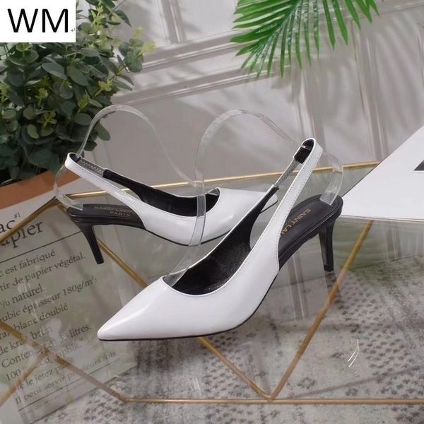 

duping520 new white exposed heel pointed high heels women high heels sandals slippers mules slides pumps shoes sneakers dress shoes, Black