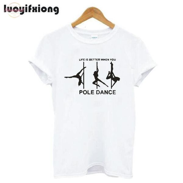 

fashion pole dance printed women tshirt short sleeve shirt tee shirt femme casual harajuku t shirt women camisas, White