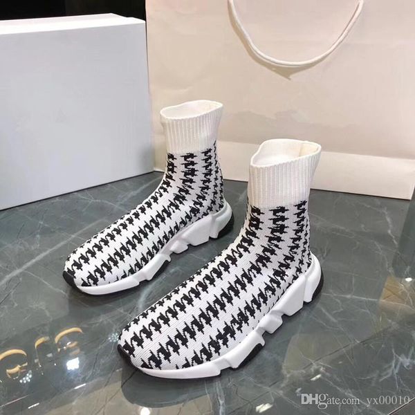 

designer socks shoes speed trainer men runner shoes speed trainers sock race runners women sports shoe luxury shoes fz18010306, Black