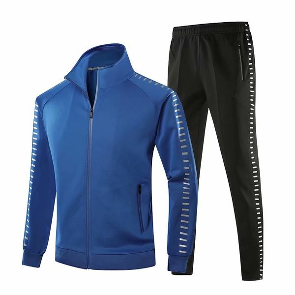 

sportswear men knitting sport suit long sleeve team game tracksuit male 2019 new windproof jogger workout gym sportsuit run sets, Black;blue