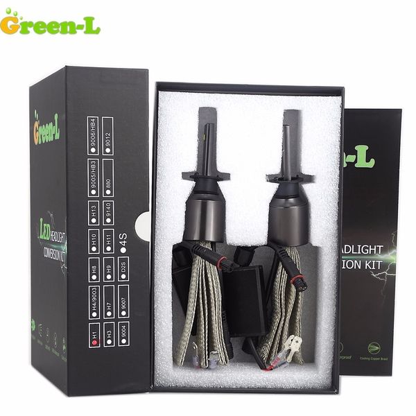 

green-l led car lights 11700lm 90w h1 lampada led h4 h7 h11 9005 9006 d2s atuo car fog lamp headlight bulb ing