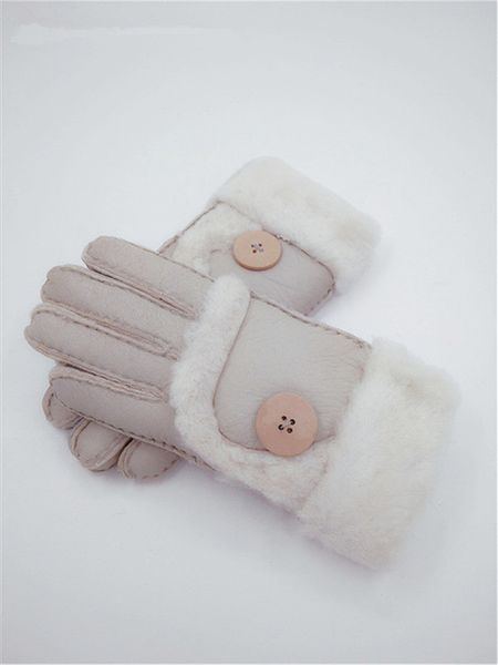 Moda - Nuovi guanti di lana caldi da donna Guanti in pelle al 100% per il tempo libero