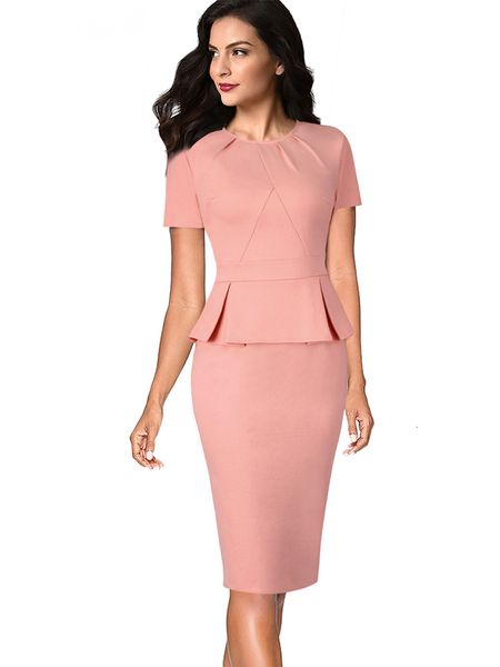 

women clothing women designer dresses womens vintage elegant ruffle peplum zipper wear to work office business bodycon sheath dress 532, Black;gray